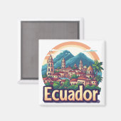 Ecuador Zuid-Amerika Souvenir 🗺️ Magneet (Voorkant / Achterkant)
