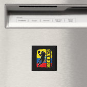 Ecuadoraanse Basketball Player Ecuador Flag Basket Magneet (Insitu (Vaatwasser))