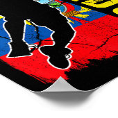 Ecuadoraanse Basketball Player Ecuador Flag Basket Poster (Hoek)