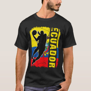 Ecuadoraanse Basketball Player Ecuador Flag Basket T-shirt