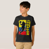 Ecuadoraanse Basketball Player Ecuador Flag Basket T-shirt (Voorkant volledig)