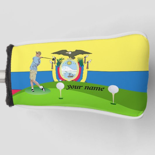 Ecuadoraanse golfer golfheadcover (Voorkant)