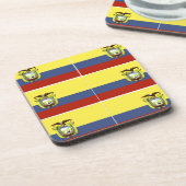 ecuadoraanse vlag drankjes onderzetter (Linkerzijde)