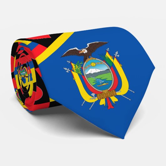 Ecuadoraanse vlag EG-octrooi Ecuador Ecuador Stropdas (Opgerold)