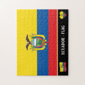 Ecuadoraanse vlag en Ecuadoraans land / Ecuador Legpuzzel (Verticaal)