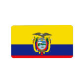 Ecuadoraanse vlag etiket (Voorkant)