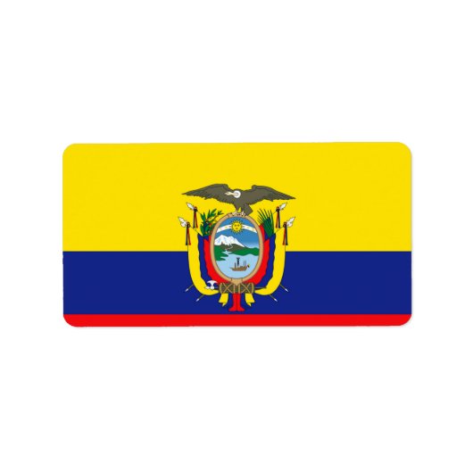 Ecuadoraanse vlag etiket (Voorkant)