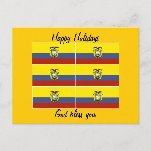 ecuadoraanse vlag feestdagenkaart (Voorkant)