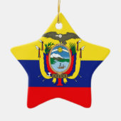 Ecuadoraanse vlag keramisch ornament (Voorkant)
