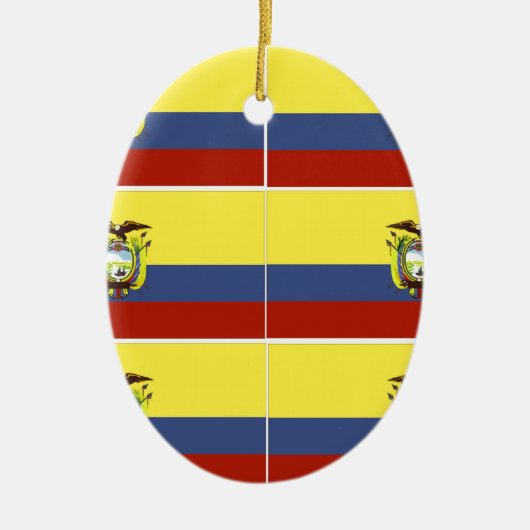 ecuadoraanse vlag keramisch ornament (Voorkant)