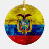Ecuadoraanse vlag keramisch ornament (Achterkant)