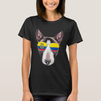 Ecuadoraanse vlag miniatuur Bull Terrier Hond Ecua T-shirt