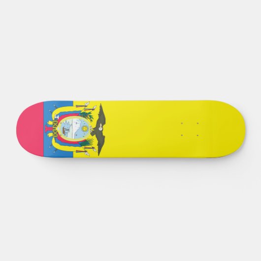 Ecuadoraanse vlag persoonlijk skateboard (Horizontaal)