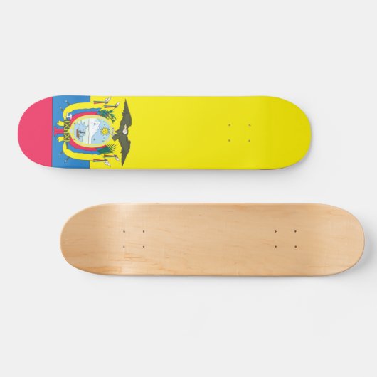 Ecuadoraanse vlag persoonlijk skateboard (Horizontaal)