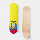 Ecuadoraanse vlag persoonlijk skateboard (Voorkant)