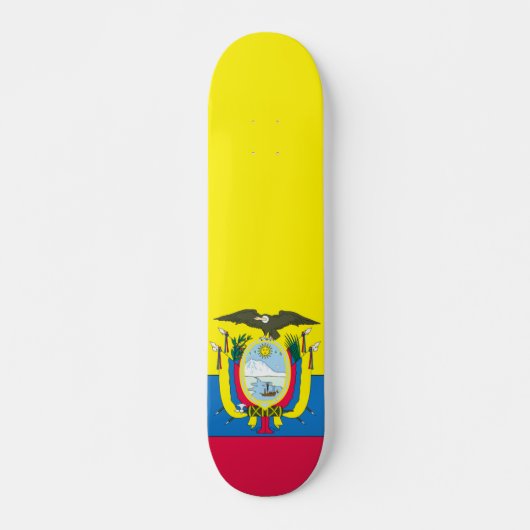 Ecuadoraanse vlag persoonlijk skateboard (Voorkant)