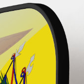 Ecuadoraanse vlag pickleball paddle (Links Detail)