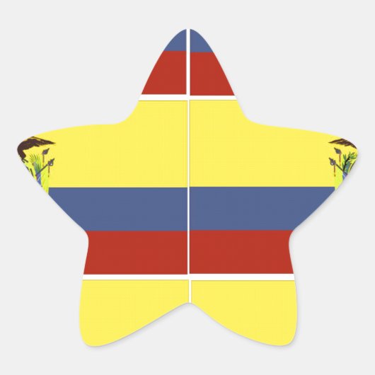 ecuadoraanse vlag ster sticker (Voorkant)