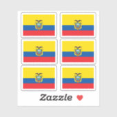 Ecuadoraanse vlag sticker (Vel)