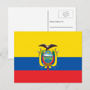Ecuadoraanse vlag, vlag van Ecuador Briefkaart
