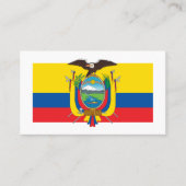 Ecuadoraanse vlag & wapen, vlag van Ecuador Visitekaartje (Voorkant)
