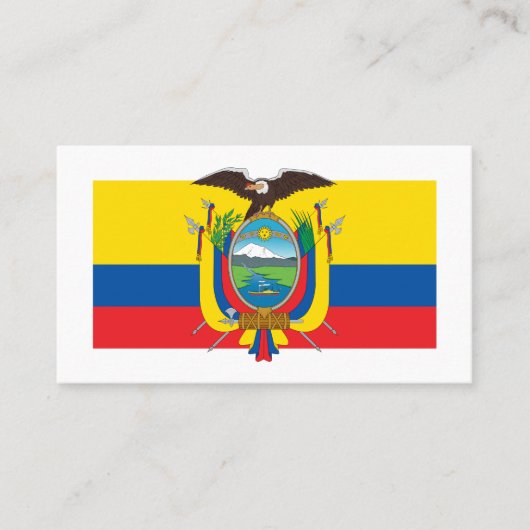 Ecuadoraanse vlag & wapen, vlag van Ecuador Visitekaartje (Voorkant)