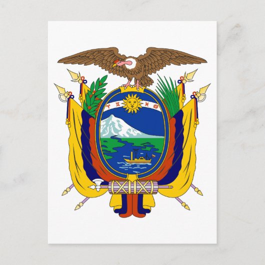 Ecuadoraanse wapenschild briefkaart (Voorkant)