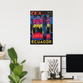 Ecuadoranse druk Zuid-Amerikaanse kunst CEA Reispo Poster (Thuiskantoor)
