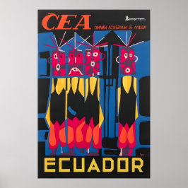 Ecuadoranse druk Zuid-Amerikaanse kunst CEA Reispo Poster