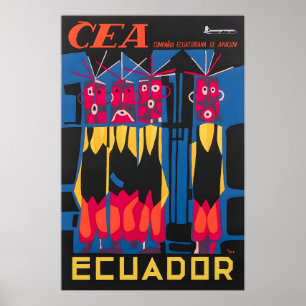 Ecuadoranse druk Zuid-Amerikaanse kunst CEA Reispo Poster