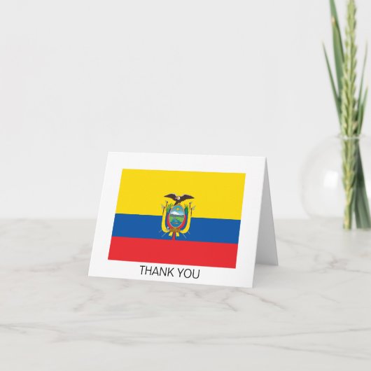 Ecuadorese vlag bedankkaart (Voorkant)