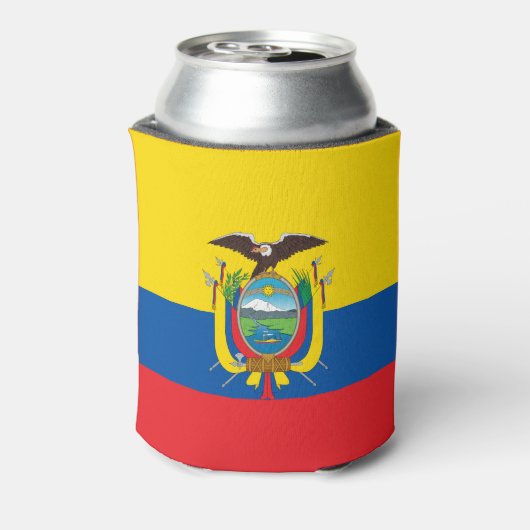 Ecuadorese vlag blikjeskoeler (Blikje Achterkant)