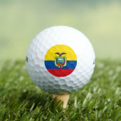 Ecuadorese vlag golfballen (Insitu Shirt)