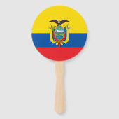 Ecuadorese vlag handwaaier (Achterkant)