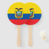 Ecuadorese vlag handwaaier (Voorkant en achterkant)