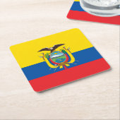 Ecuadorese vlag kartonnen onderzetters (Schuin)