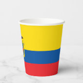 Ecuadorese vlag papieren bekers (Achterkant)