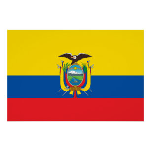 Ecuadorese vlag perfect poster