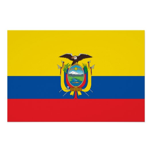 Ecuadorese vlag perfect poster (Voorkant)