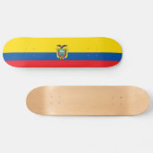 Ecuadorese vlag persoonlijk skateboard (Horizontaal)