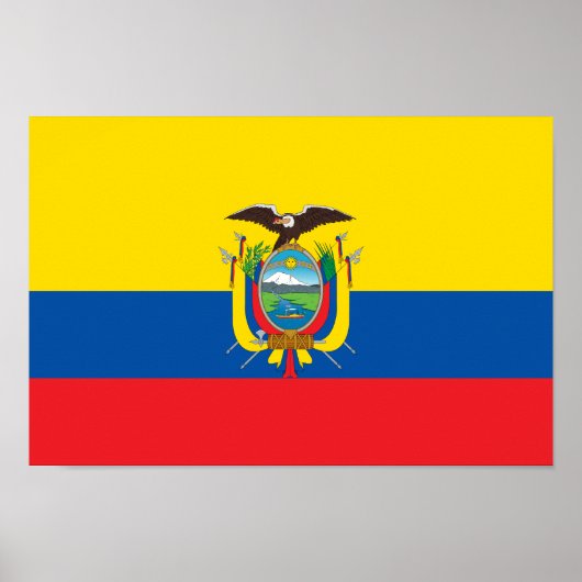 Ecuadorese vlag poster (Voorkant)