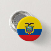 Ecuadorese vlag ronde button 3,2 cm (Voorkant /achterkant)