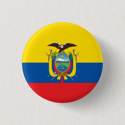 Ecuadorese vlag ronde button 3,2 cm (Voorkant)