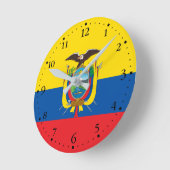 Ecuadorese vlag ronde klok (Hoek)
