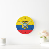 Ecuadorese vlag ronde klok (Huis)