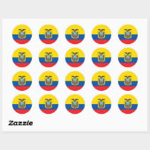 Ecuadorese vlag ronde sticker (Vel)
