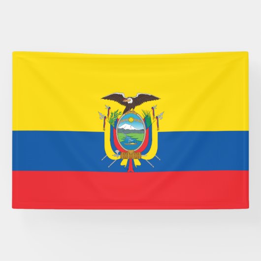 Ecuadorese vlag spandoek (Horizontaal)