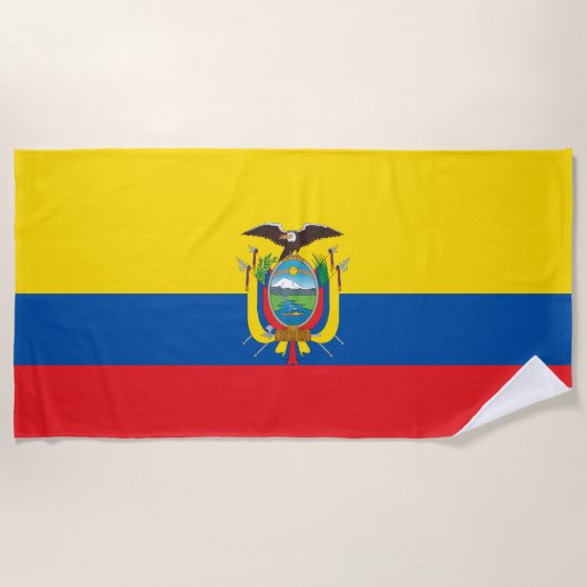 Ecuadorese vlag strandlaken (Voorkant)