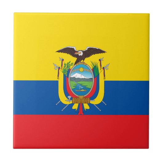 Ecuadorese vlag tegeltje (Voorkant)