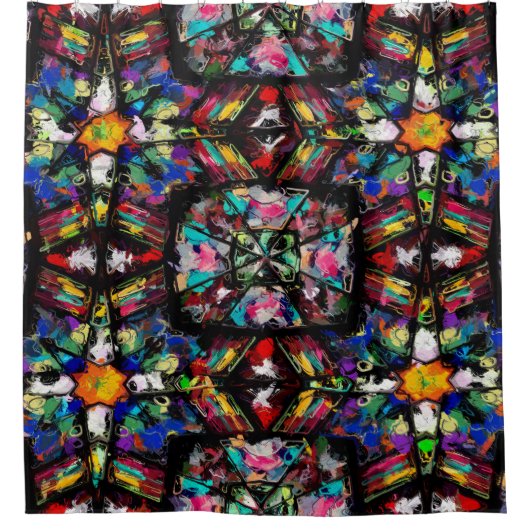 Ecuadoriaans Glas in lood Douchegordijn (Voorkant)